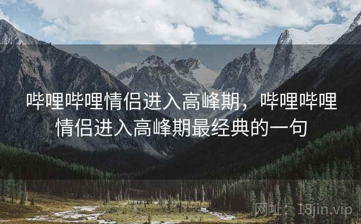 哔哩哔哩情侣进入高峰期,哔哩哔哩情侣进入高峰期最经典的一句